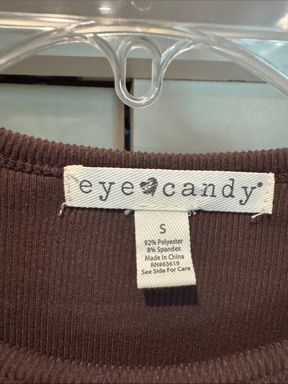 Eye candy Brown Long-Sleeve Ruched Front Drawstring Top - Picture 2 of 3